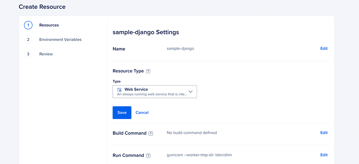 Static Site Settings