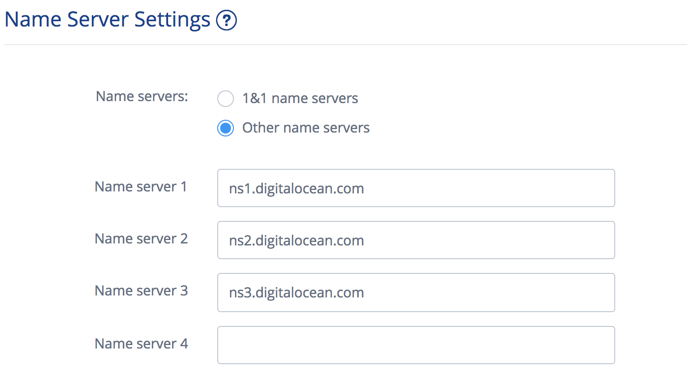 Screenshot of registrar control panel