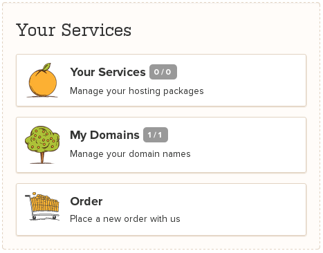 Screenshot of registrar control panel