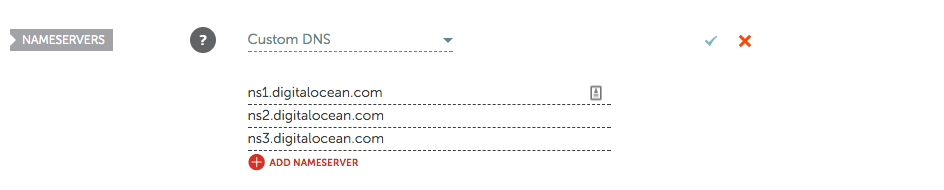 Screenshot of registrar control panel